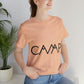 Camping Typography Minimal Art Unisex Jersey Short Sleeve T-Shirt