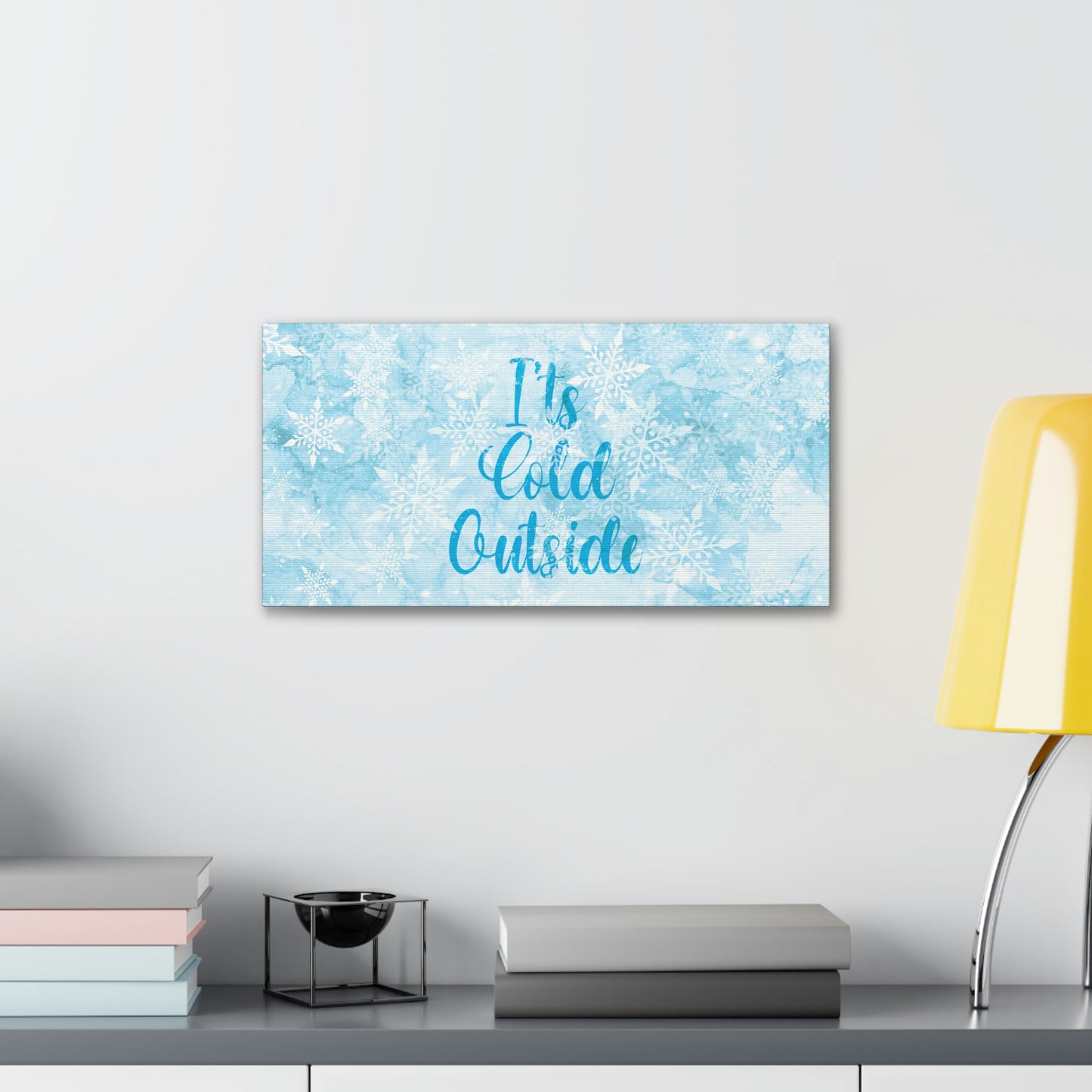 It`s Cold Outside Winter Snow Aesthetic Classic Art Canvas Gallery Wraps