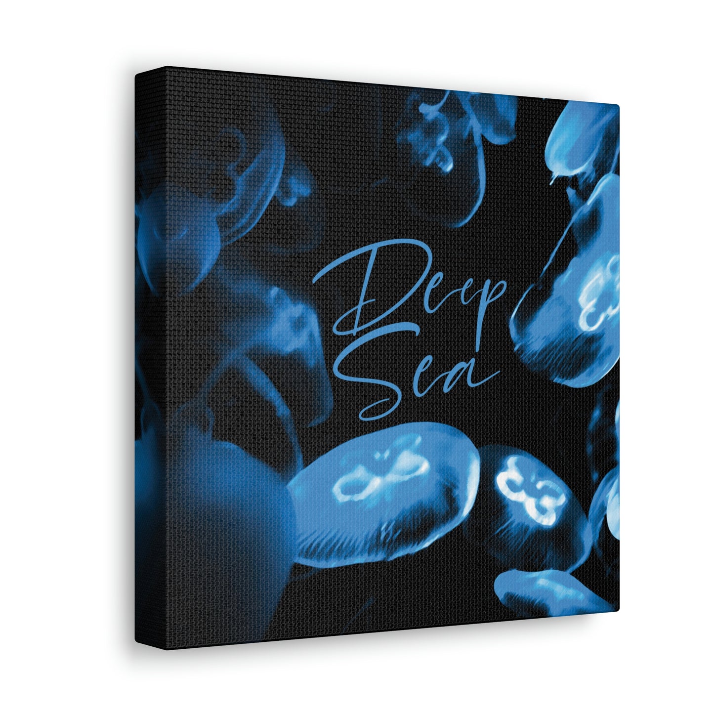 Deep Sea Jellyfish Silhouette Eco Friendly Life Sign Aesthetic Classic Art Canvas Gallery Wraps