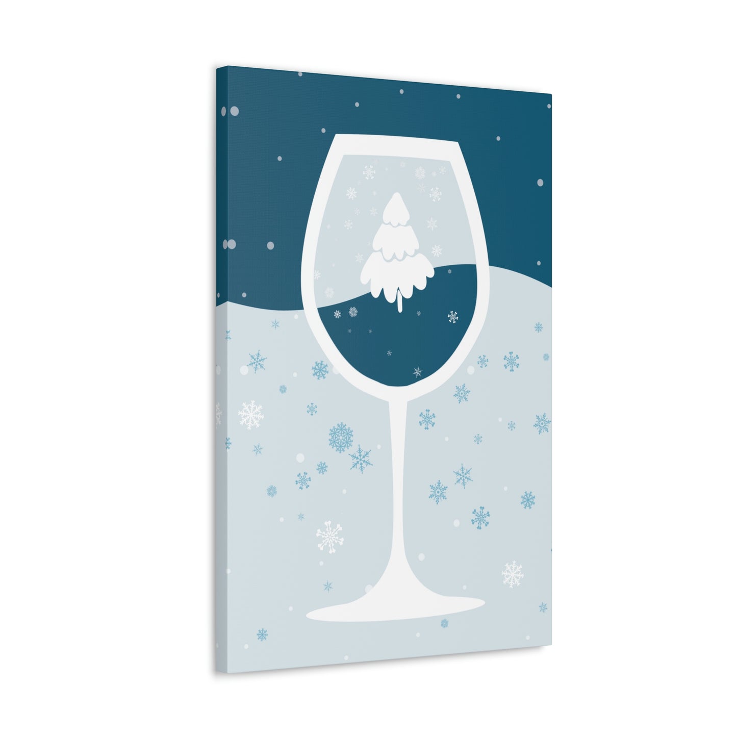 Ice Wine Winter Holidays Aesthetic Classic Art Canvas Gallery Wraps