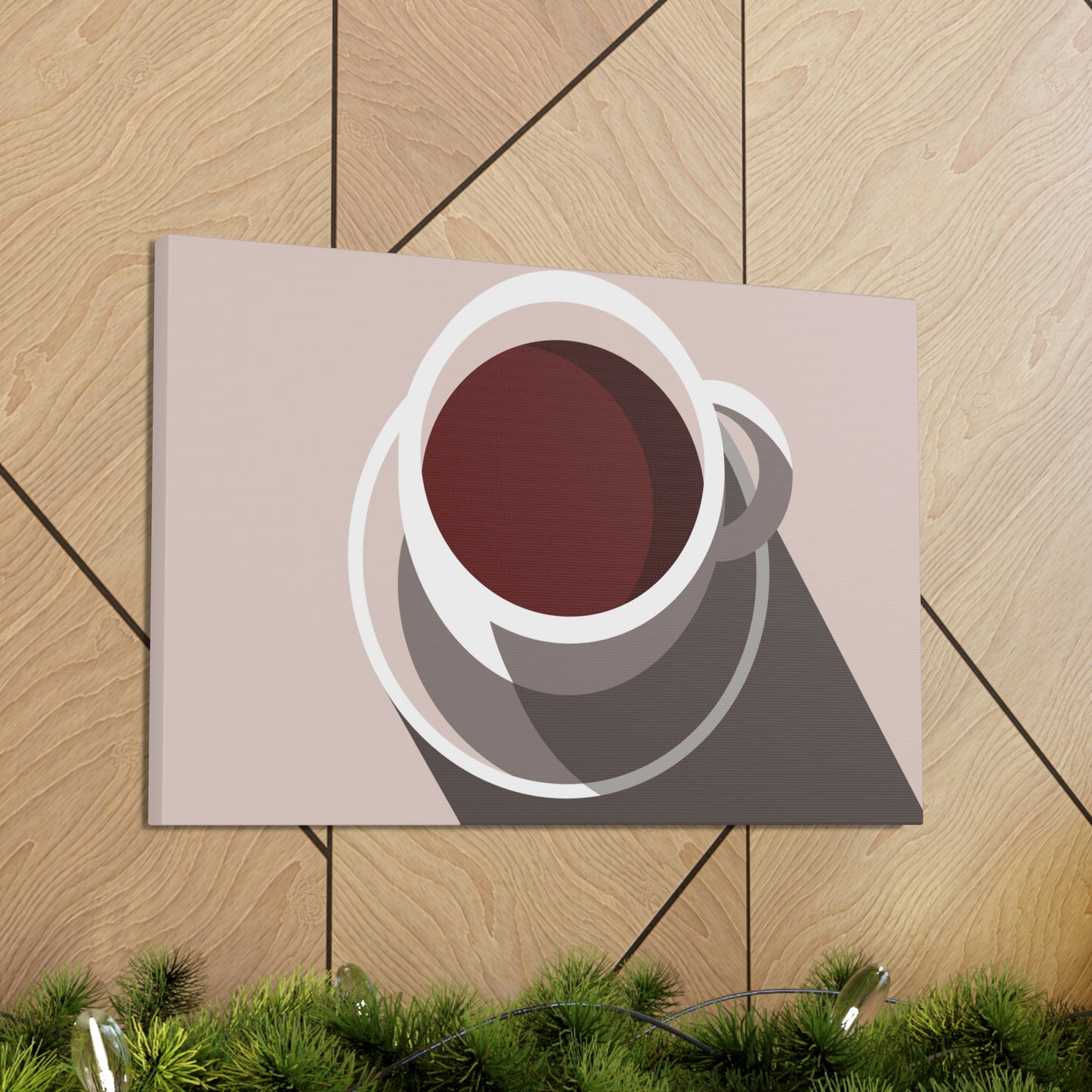 Cup Of Coffee Minimal Art Aesthetic Beige Aesthetic Classic Art Canvas Gallery Wraps