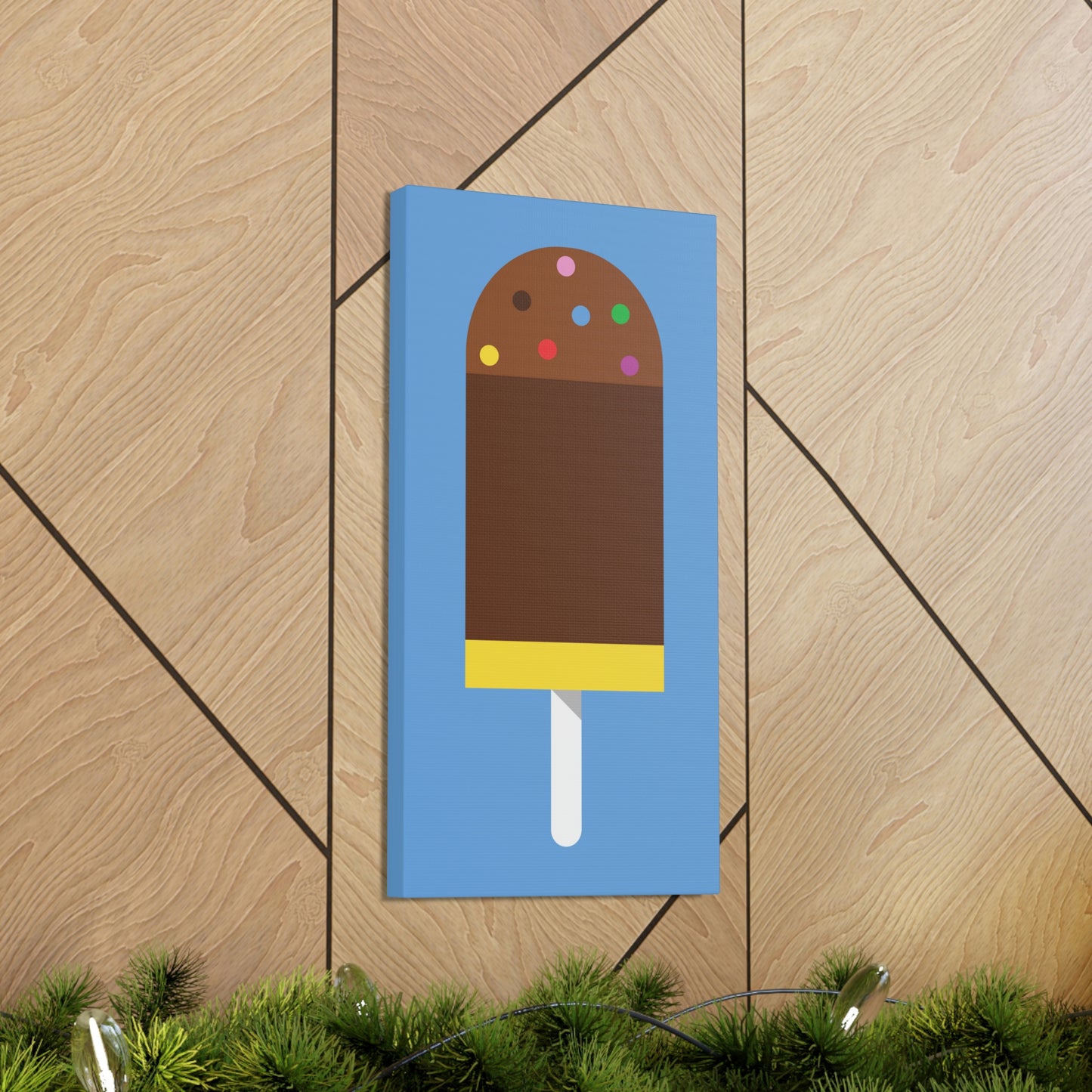 Ice Cream Lover Minimal Abstract Aesthetic Classic Art Canvas Gallery Wraps