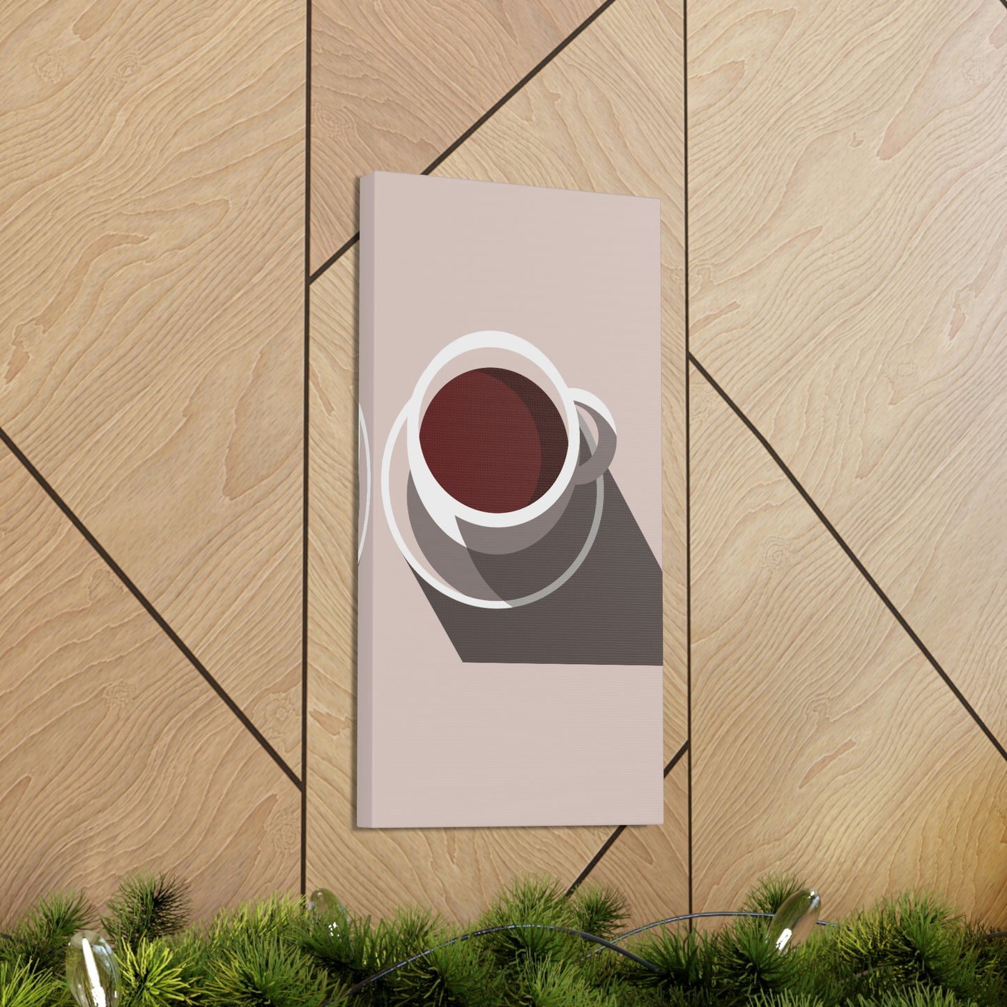 Cup Of Coffee Minimal Art Aesthetic Beige Aesthetic Classic Art Canvas Gallery Wraps