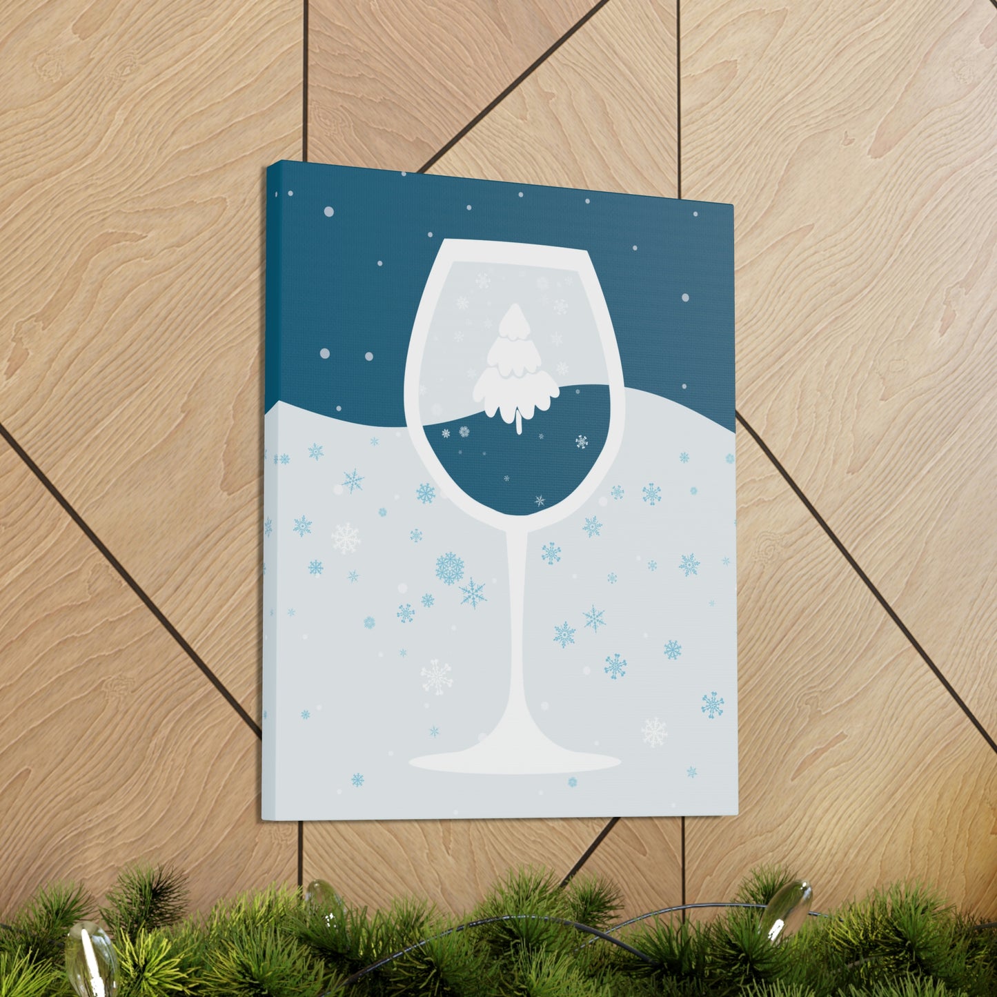 Ice Wine Winter Holidays Aesthetic Classic Art Canvas Gallery Wraps