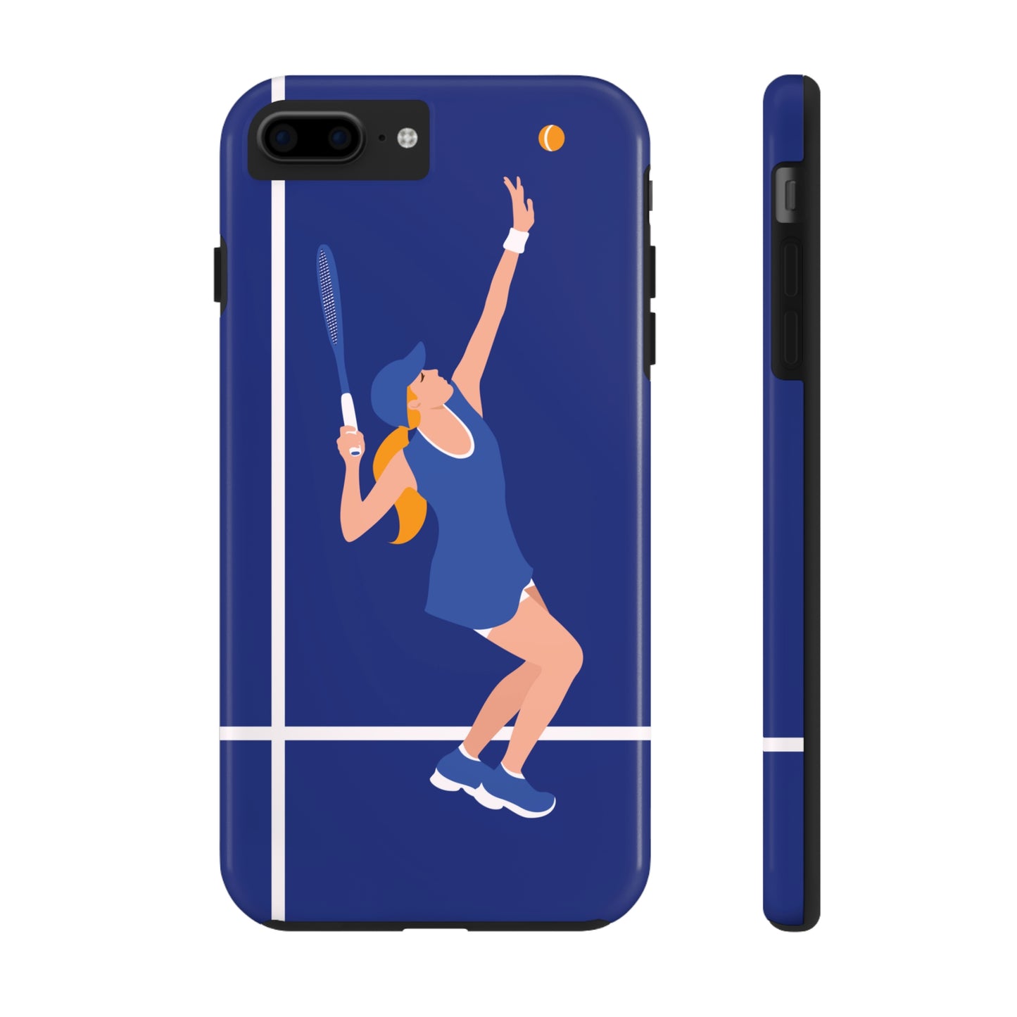 Tennis Player Blue Art Sports Team Tough Phone Cases Case-Mate