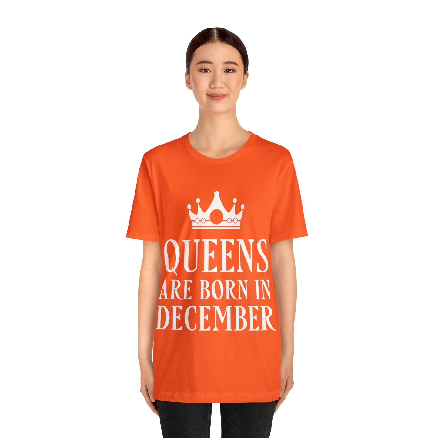 Queens Are Born in December Unisex Jersey Short Sleeve T-Shirt