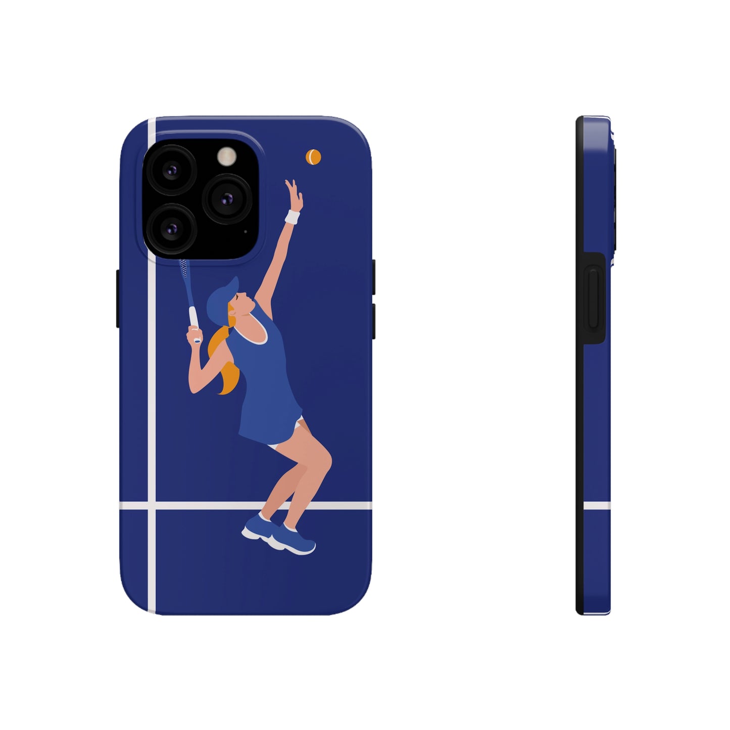 Tennis Player Blue Art Sports Team Tough Phone Cases Case-Mate