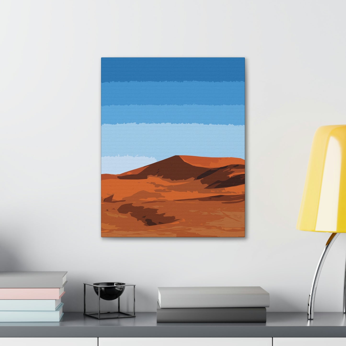 Landscape Desert Orange Sand Abstract Nature Modern Aesthetics Aesthetic Classic Art Canvas Gallery Wraps