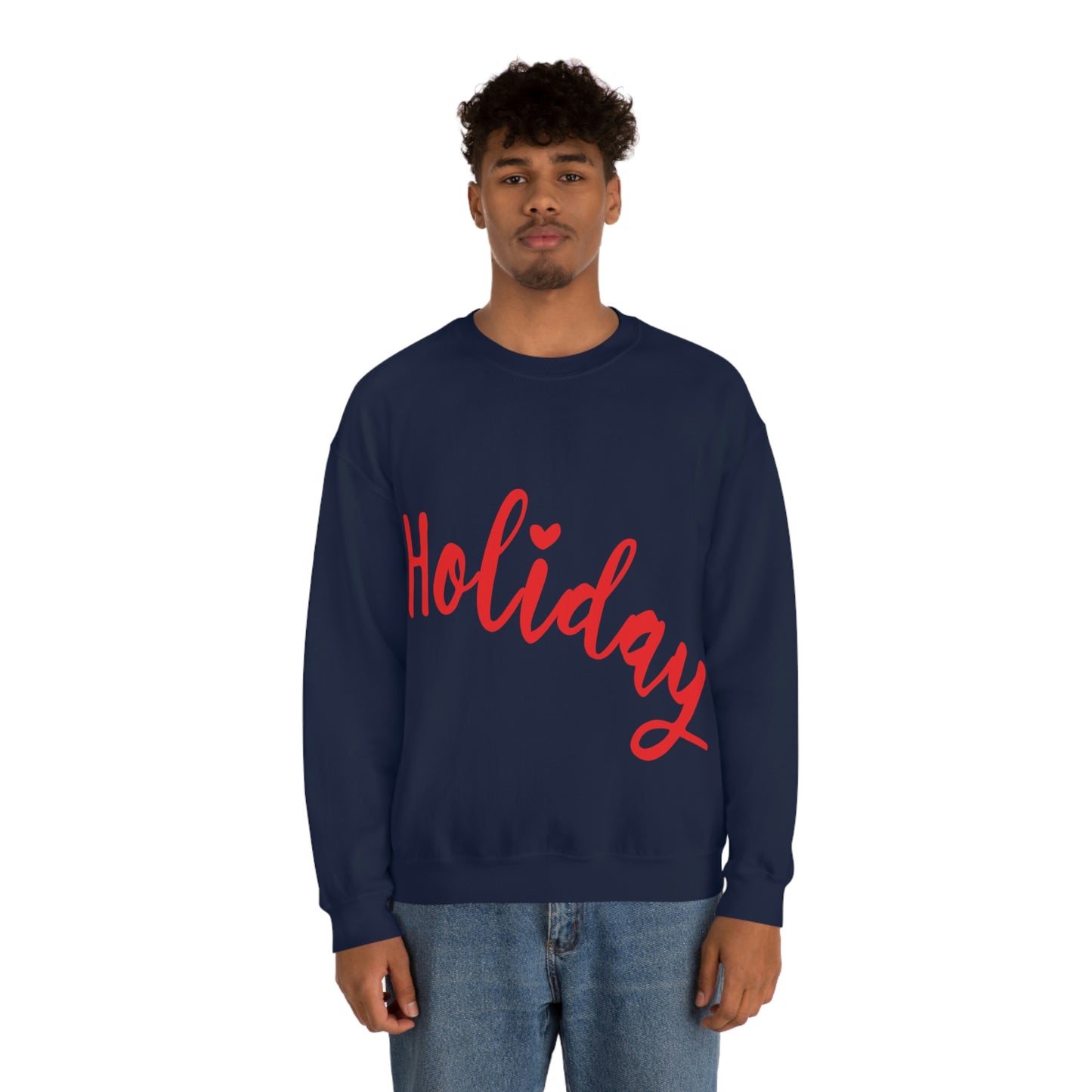 Holidays Red Text Weekend Quotes Unisex Heavy Blend™ Crewneck Sweatshirt