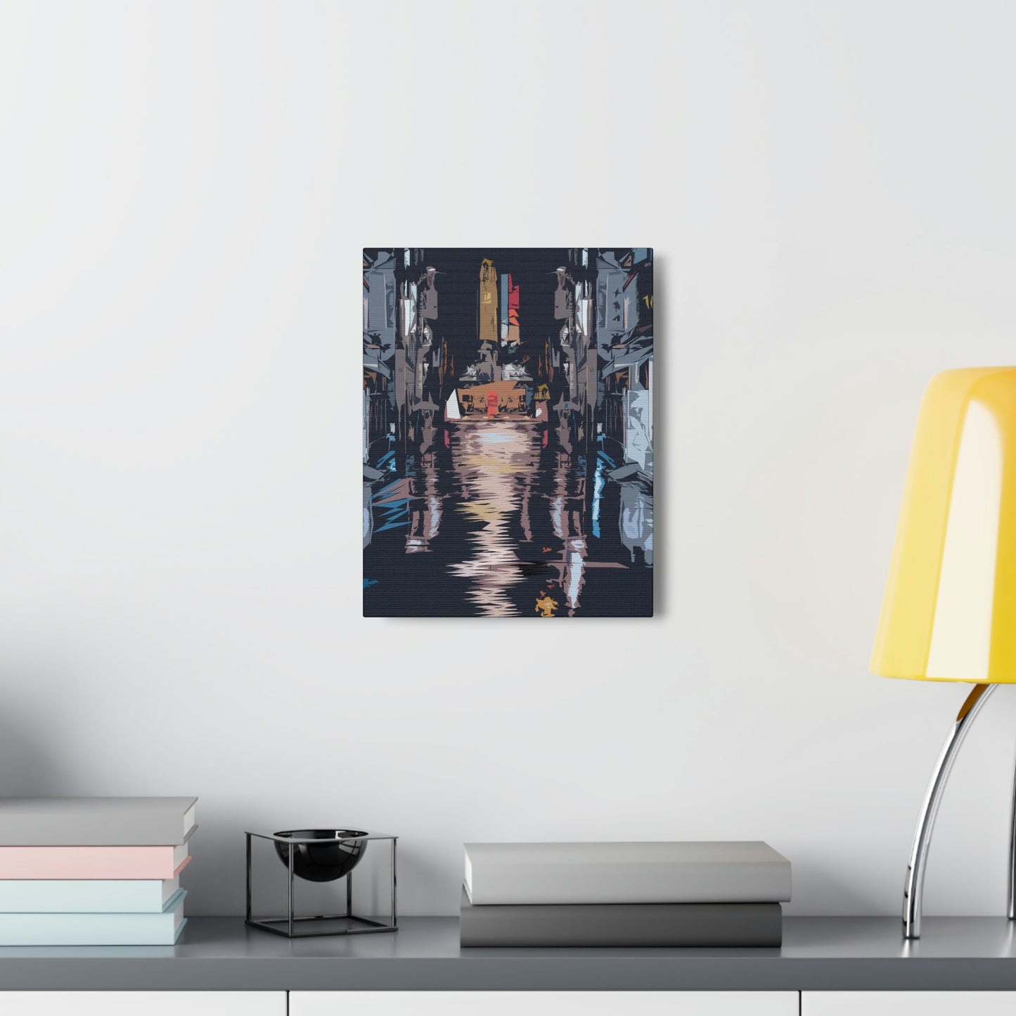 City Night Modern Abstract Classic Art Canvas Gallery Wraps