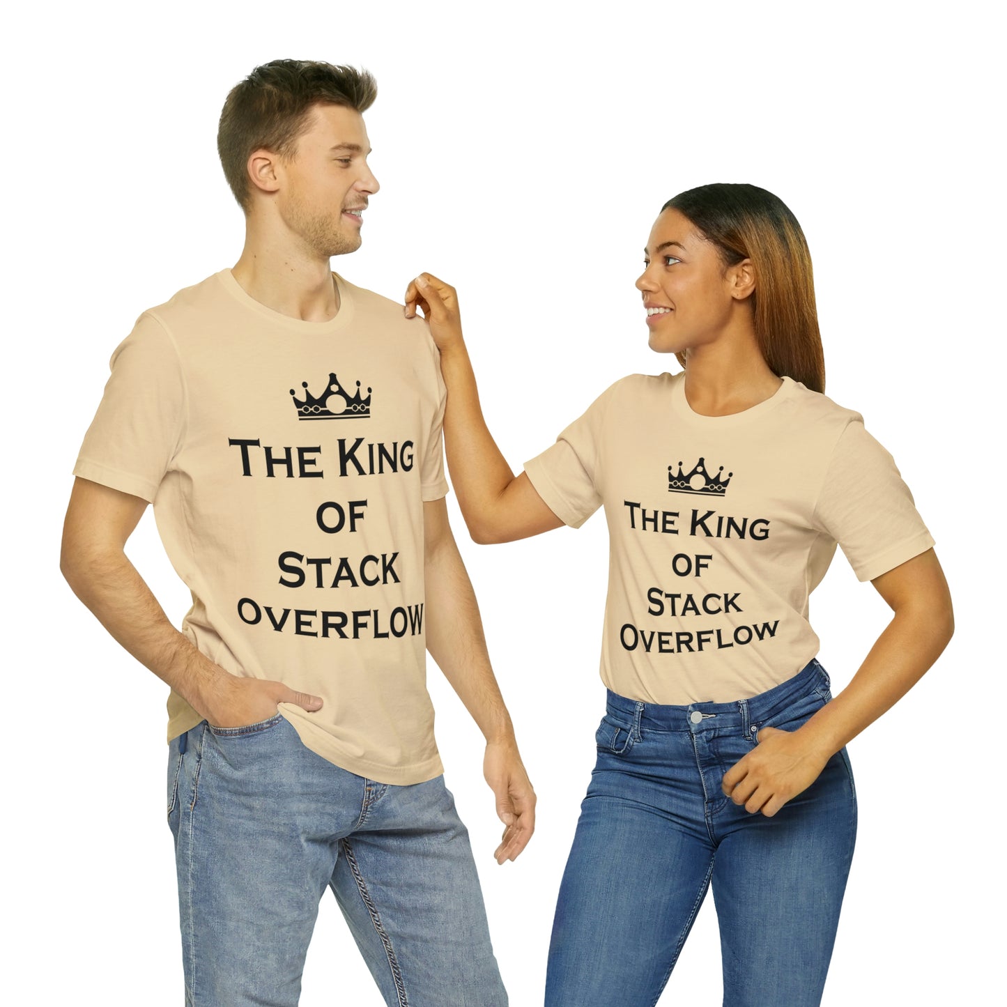 The King of Stack Overflow IT Funny Coding Unisex Jersey Short Sleeve T-Shirt