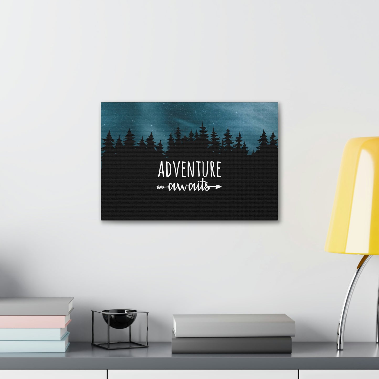 Adventure Awaits Art Vacation Landscape Explore Aesthetic Classic Art Canvas Gallery Wraps