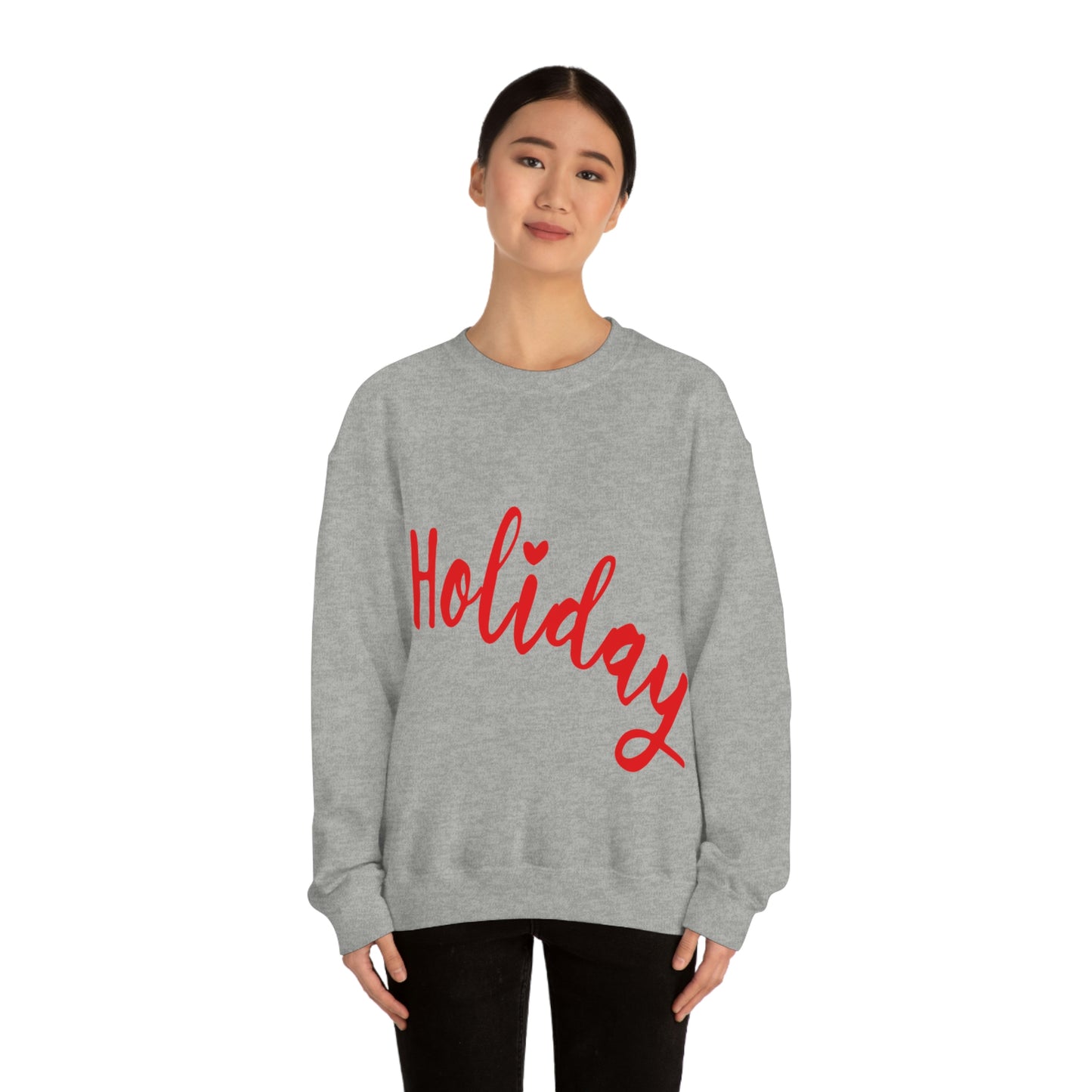 Holidays Red Text Weekend Quotes Unisex Heavy Blend™ Crewneck Sweatshirt