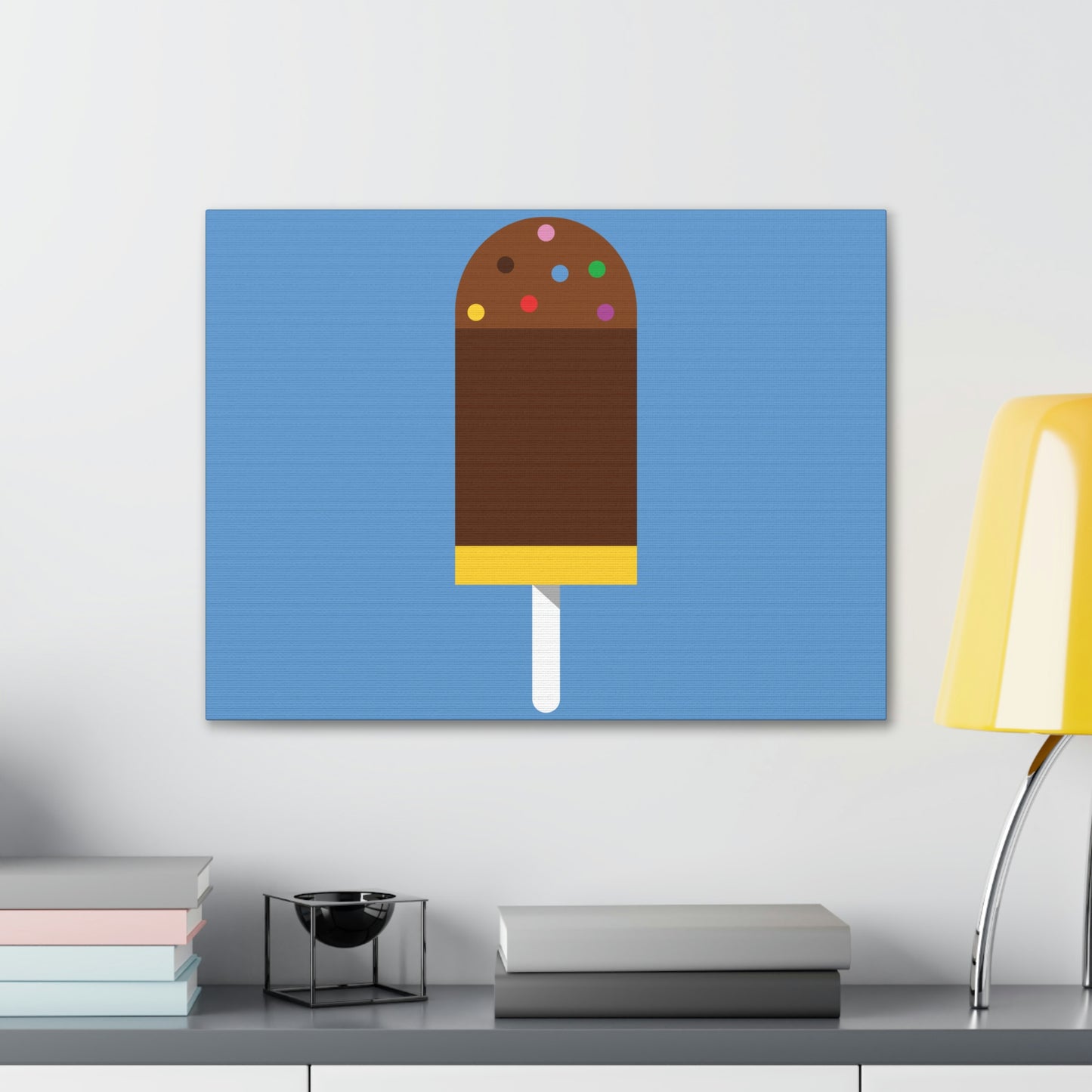 Ice Cream Lover Minimal Abstract Aesthetic Classic Art Canvas Gallery Wraps