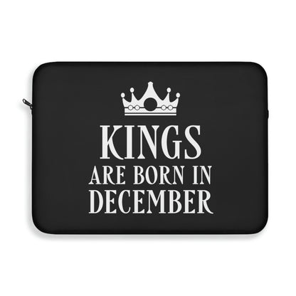 Kings Are Born in December Happy Birthday Laptop Sleeve