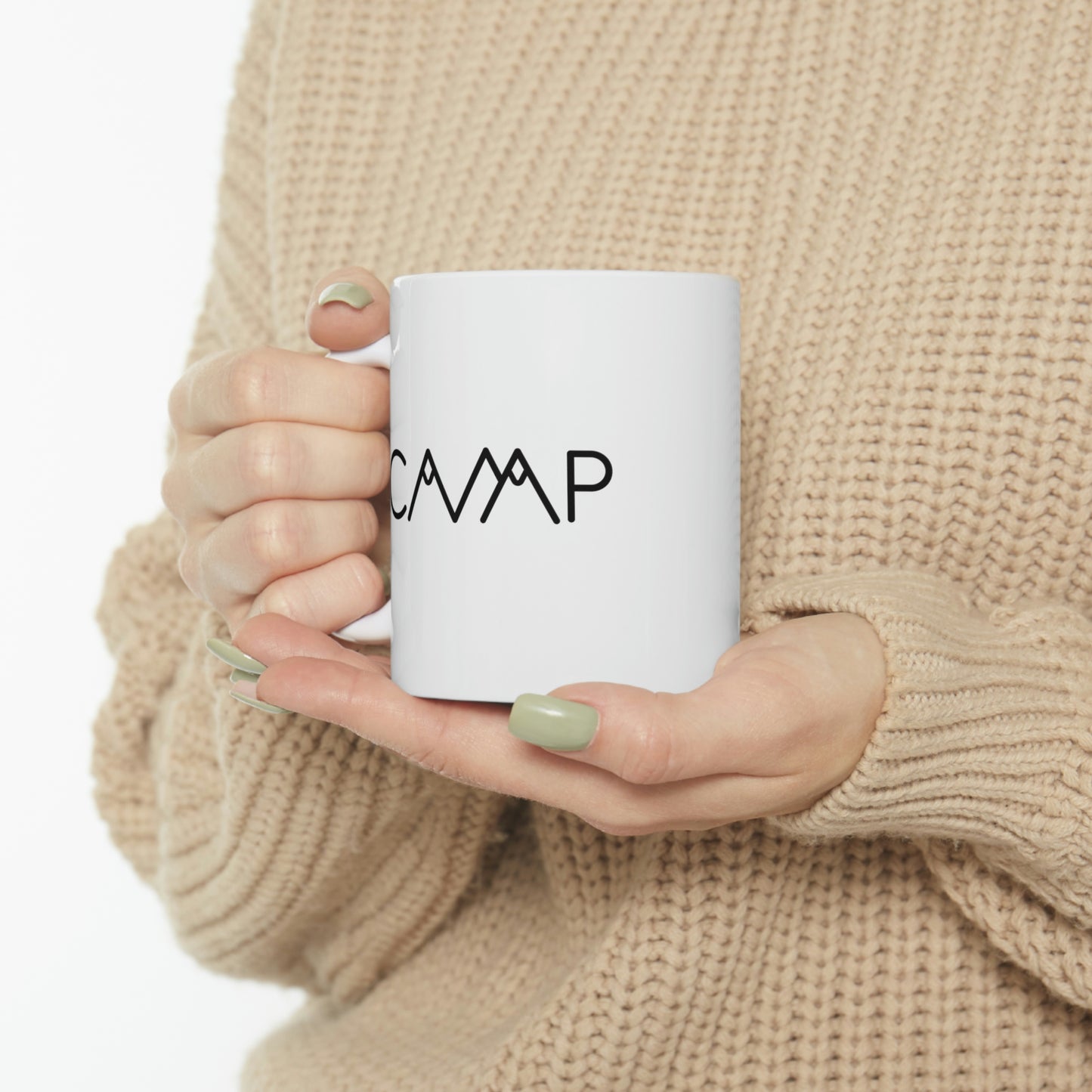 Camping Typography Minimal Art Ceramic Mug 11oz