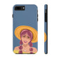 Happy Woman with Rose Hair Aesthetic Art Tough Phone Cases Case-Mate