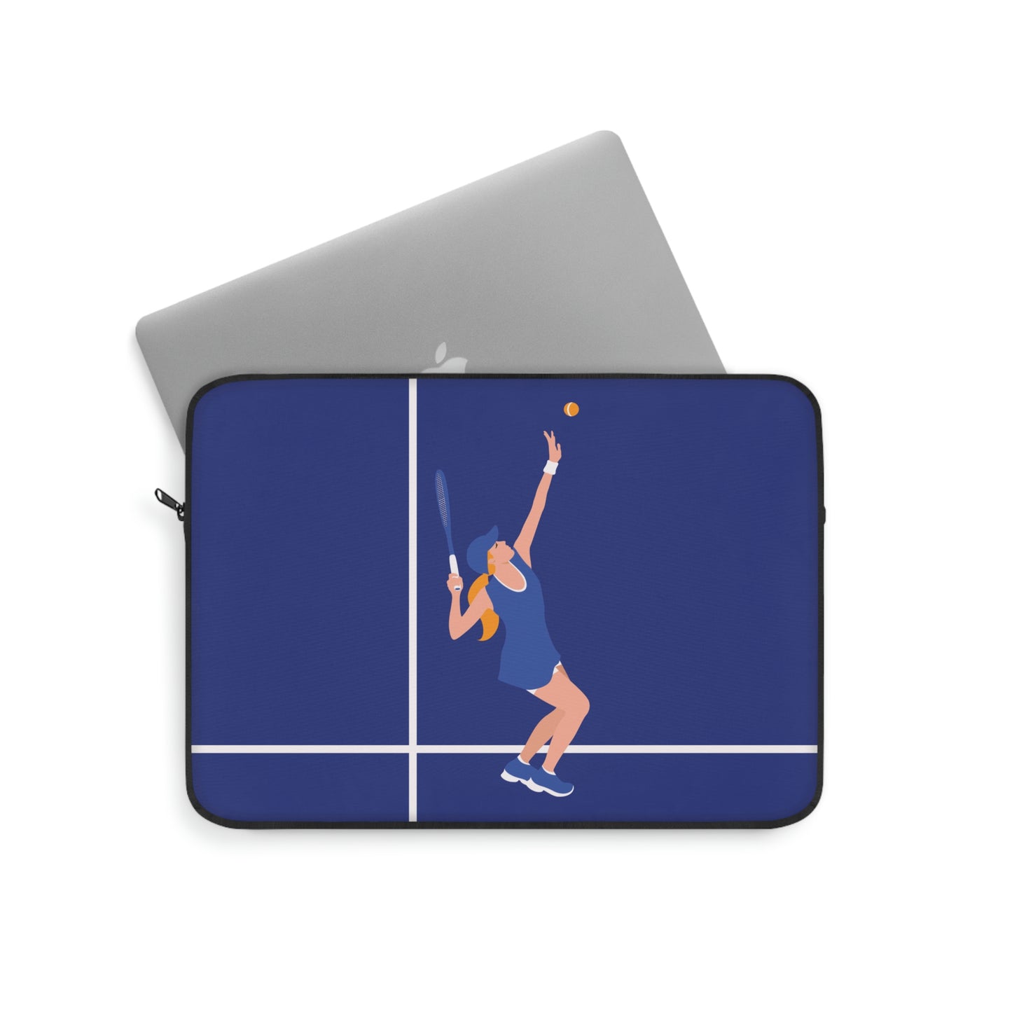 Tennis Player Blue Art Sports Team Laptop Sleeve