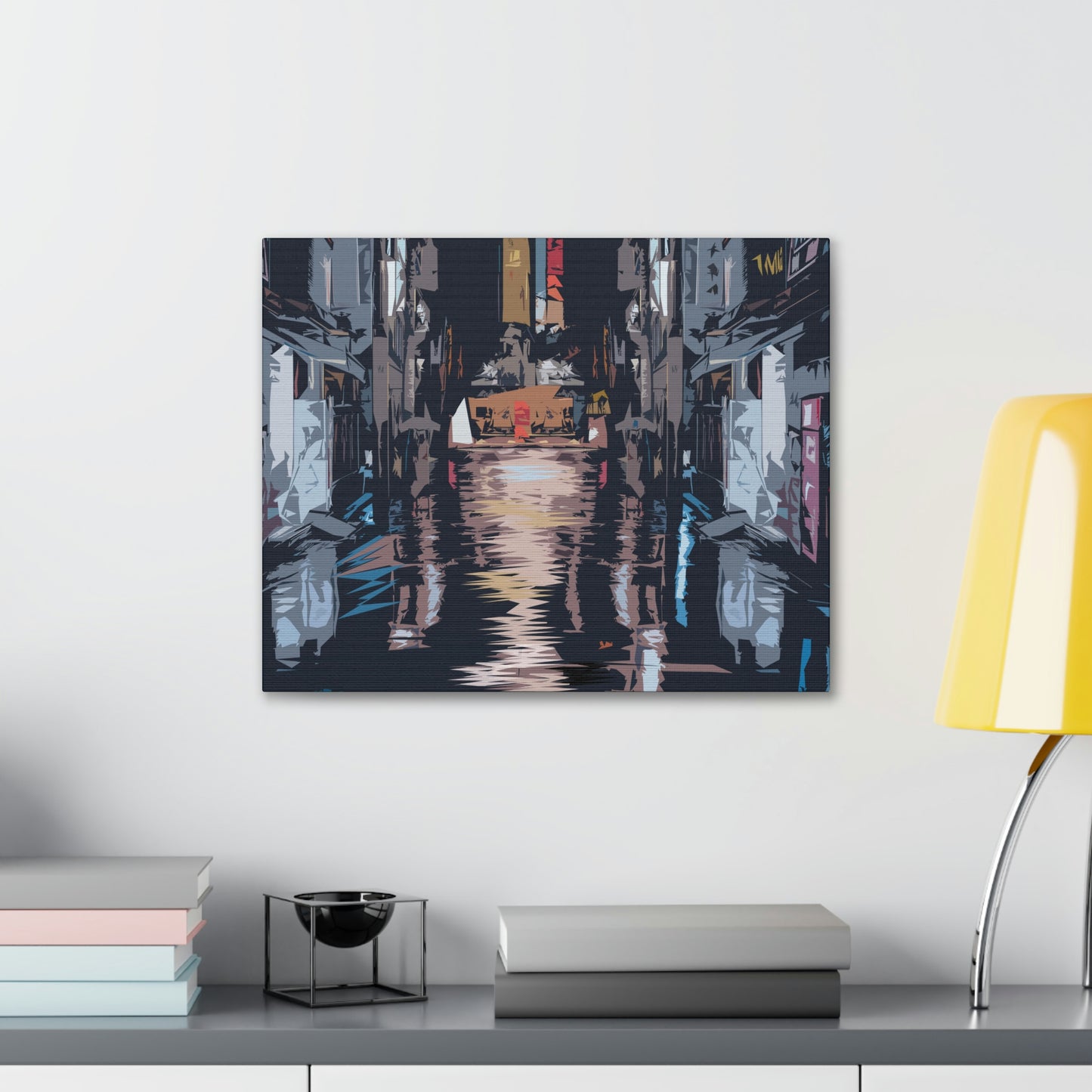 City Night Modern Abstract Classic Art Canvas Gallery Wraps