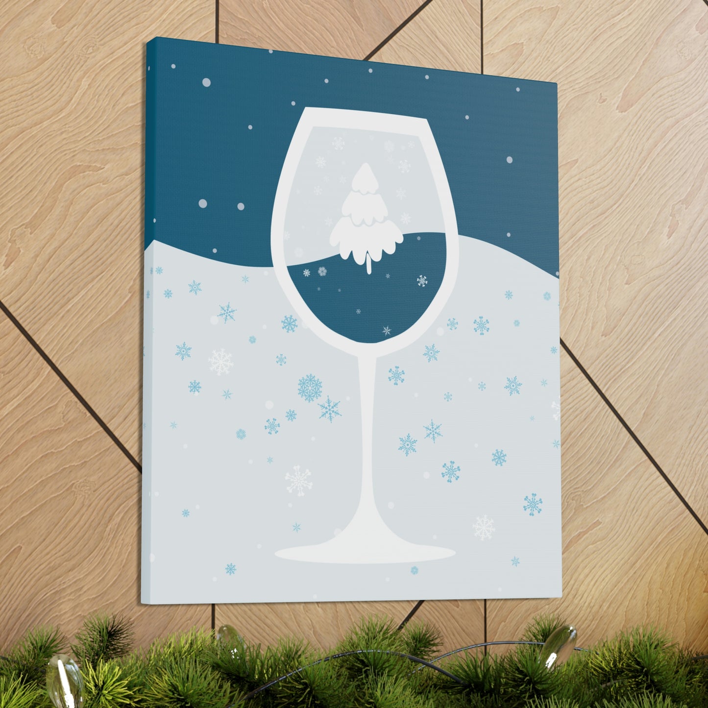 Ice Wine Winter Holidays Aesthetic Classic Art Canvas Gallery Wraps