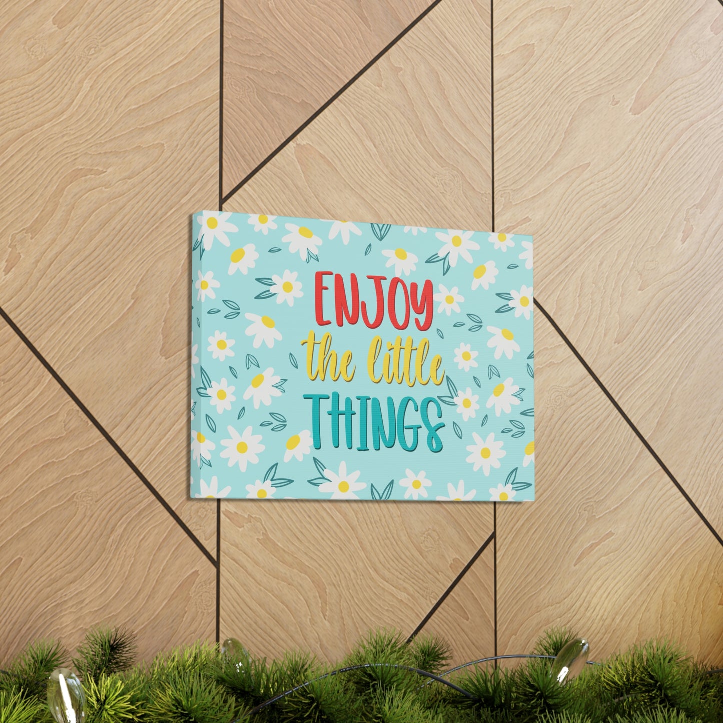 Enjoy The Little Things Aesthetic Classic Art Canvas Gallery Wraps