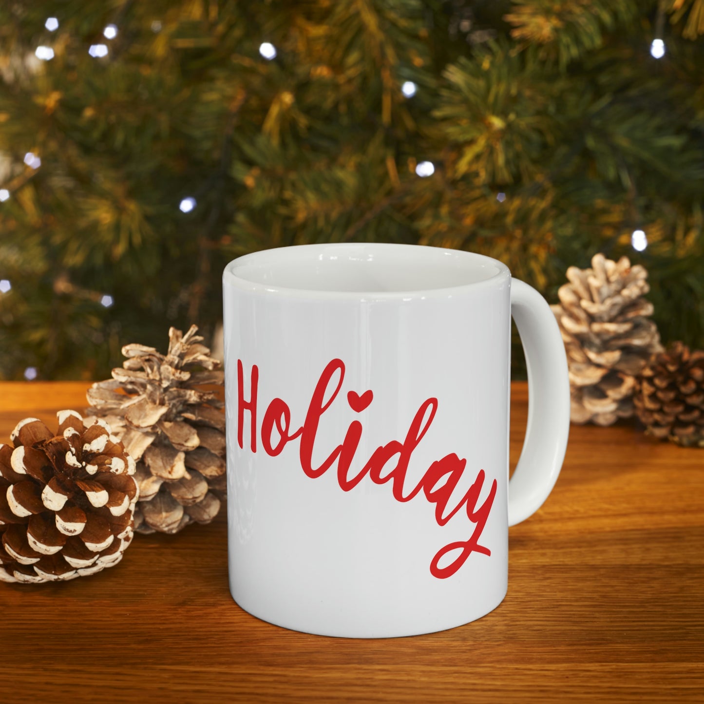 Holidays Red Text Weekend Quotes Ceramic Mug 11oz