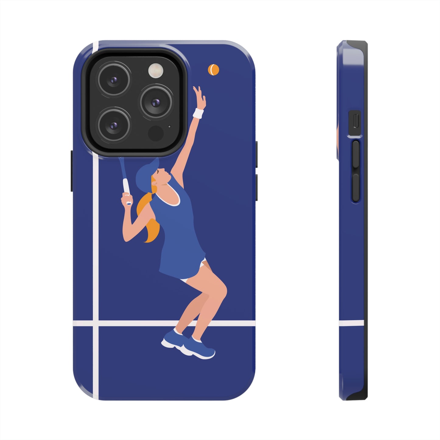 Tennis Player Blue Art Sports Team Tough Phone Cases Case-Mate