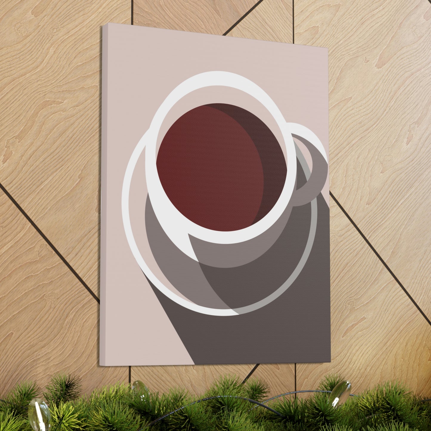 Cup Of Coffee Minimal Art Aesthetic Beige Aesthetic Classic Art Canvas Gallery Wraps