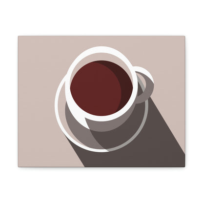 Cup Of Coffee Minimal Art Aesthetic Beige Aesthetic Classic Art Canvas Gallery Wraps