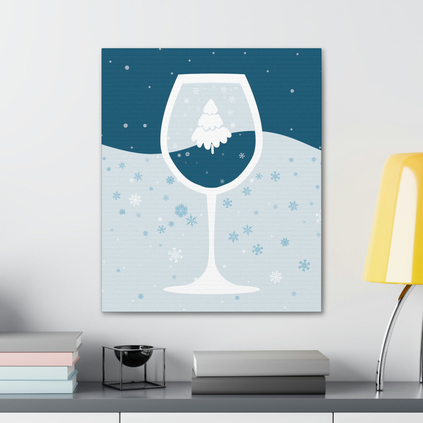 Ice Wine Winter Holidays Aesthetic Classic Art Canvas Gallery Wraps