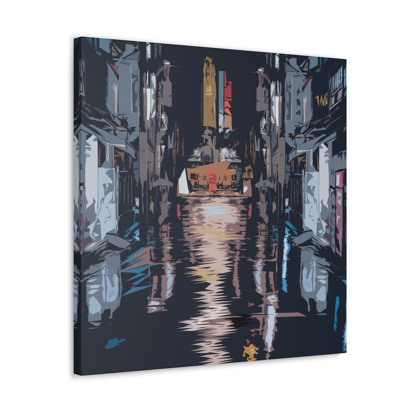 City Night Modern Abstract Classic Art Canvas Gallery Wraps