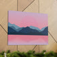 Landscape Mountains Nature Watercolor Sunset Water Classic Art Canvas Gallery Wraps