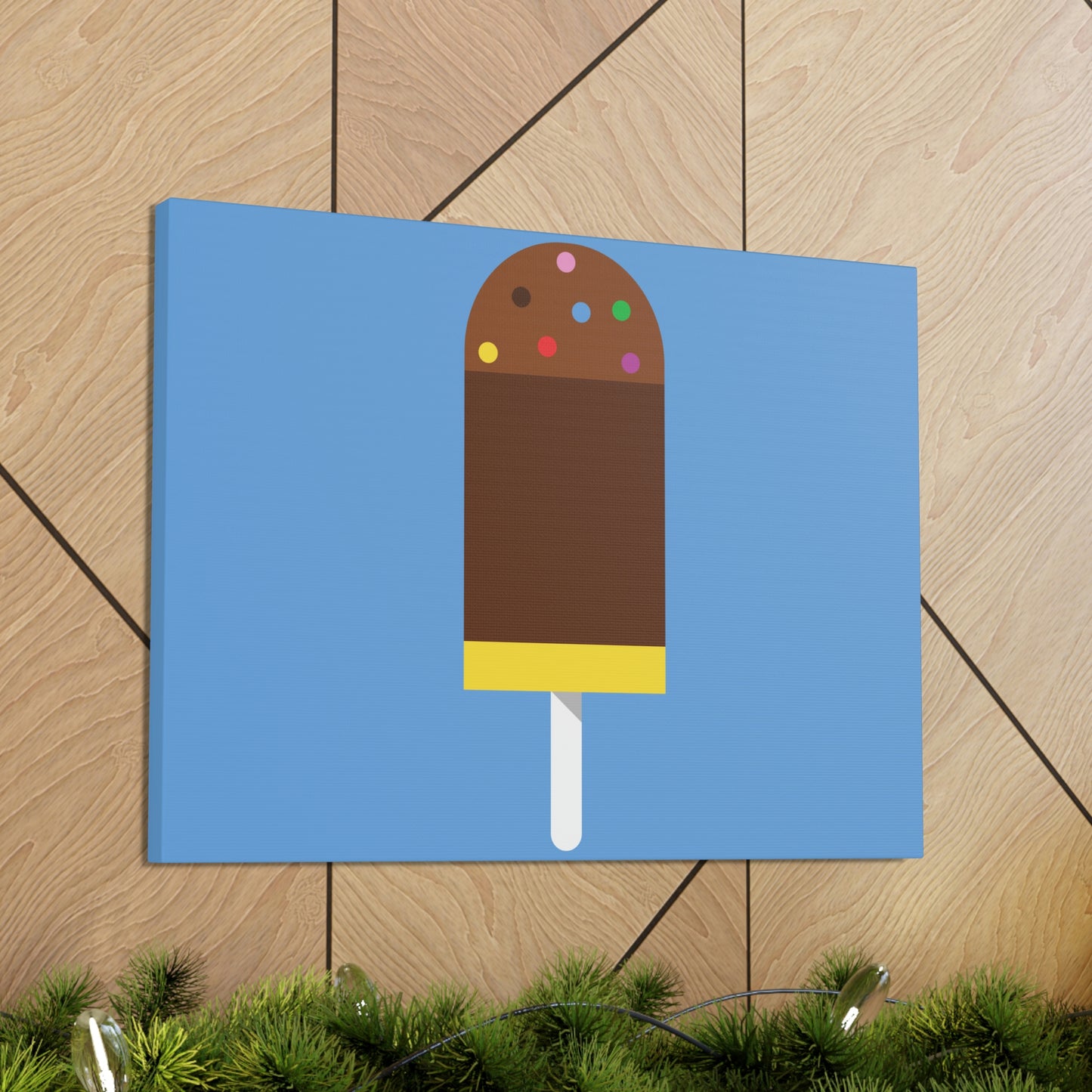 Ice Cream Lover Minimal Abstract Aesthetic Classic Art Canvas Gallery Wraps