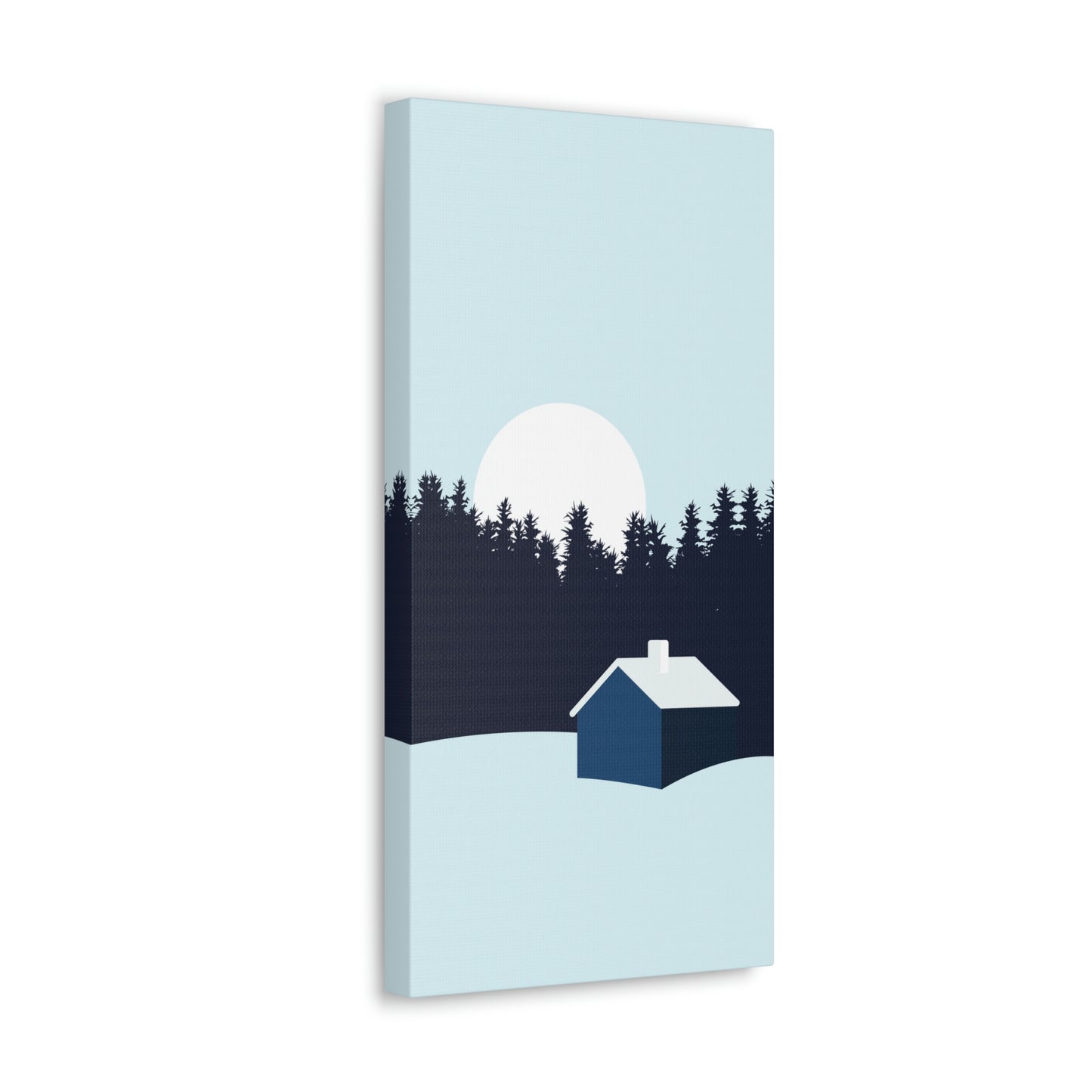 Frosty Morning Forest Minimal Aesthetic Classic Art Canvas Gallery Wraps