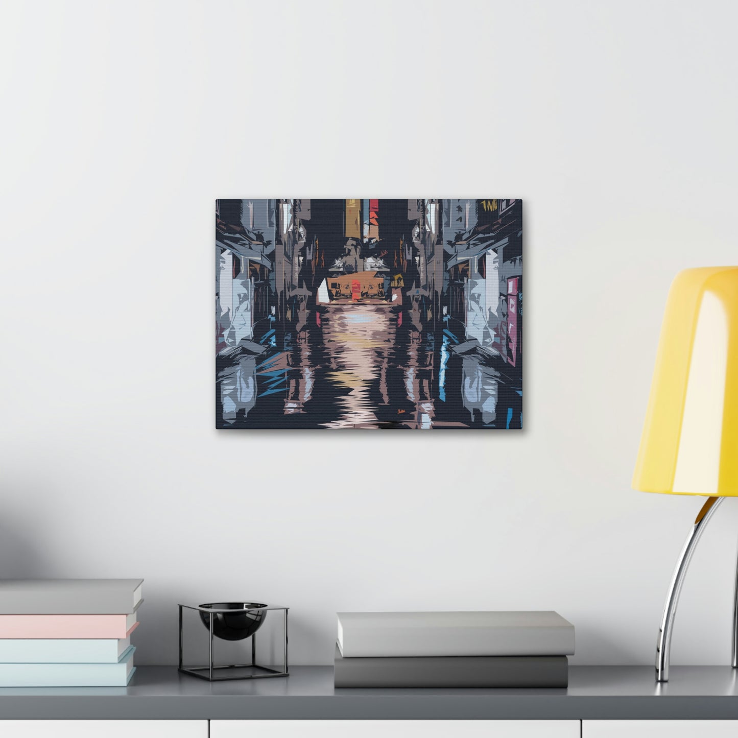 City Night Modern Abstract Classic Art Canvas Gallery Wraps