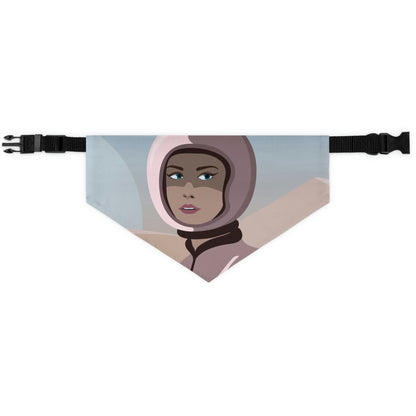 Astronaut Woman Aliens Minimal Art Aesthetic Pet Bandana Collar