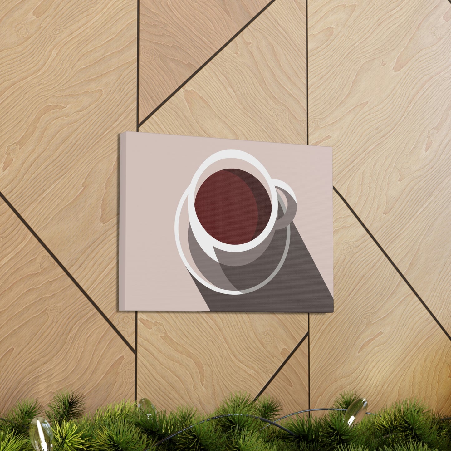 Cup Of Coffee Minimal Art Aesthetic Beige Aesthetic Classic Art Canvas Gallery Wraps