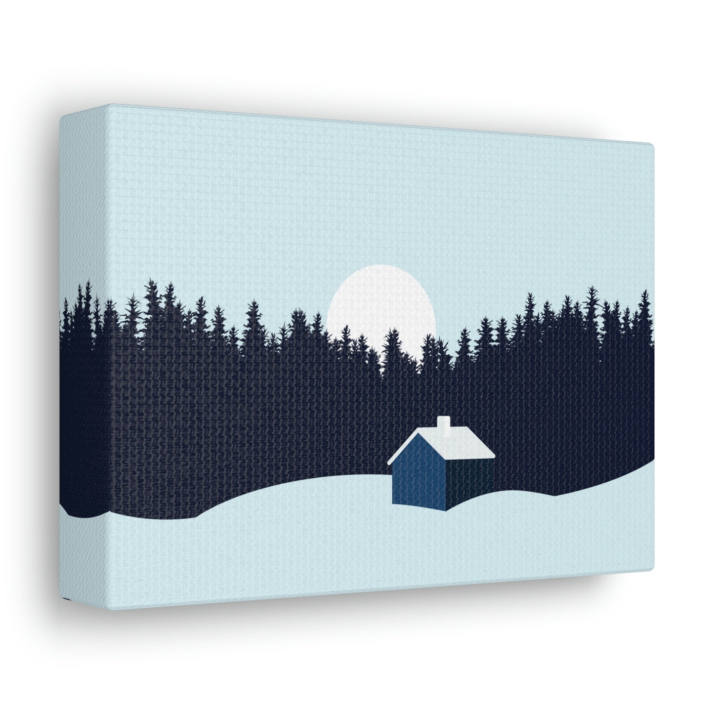 Frosty Morning Forest Minimal Aesthetic Classic Art Canvas Gallery Wraps