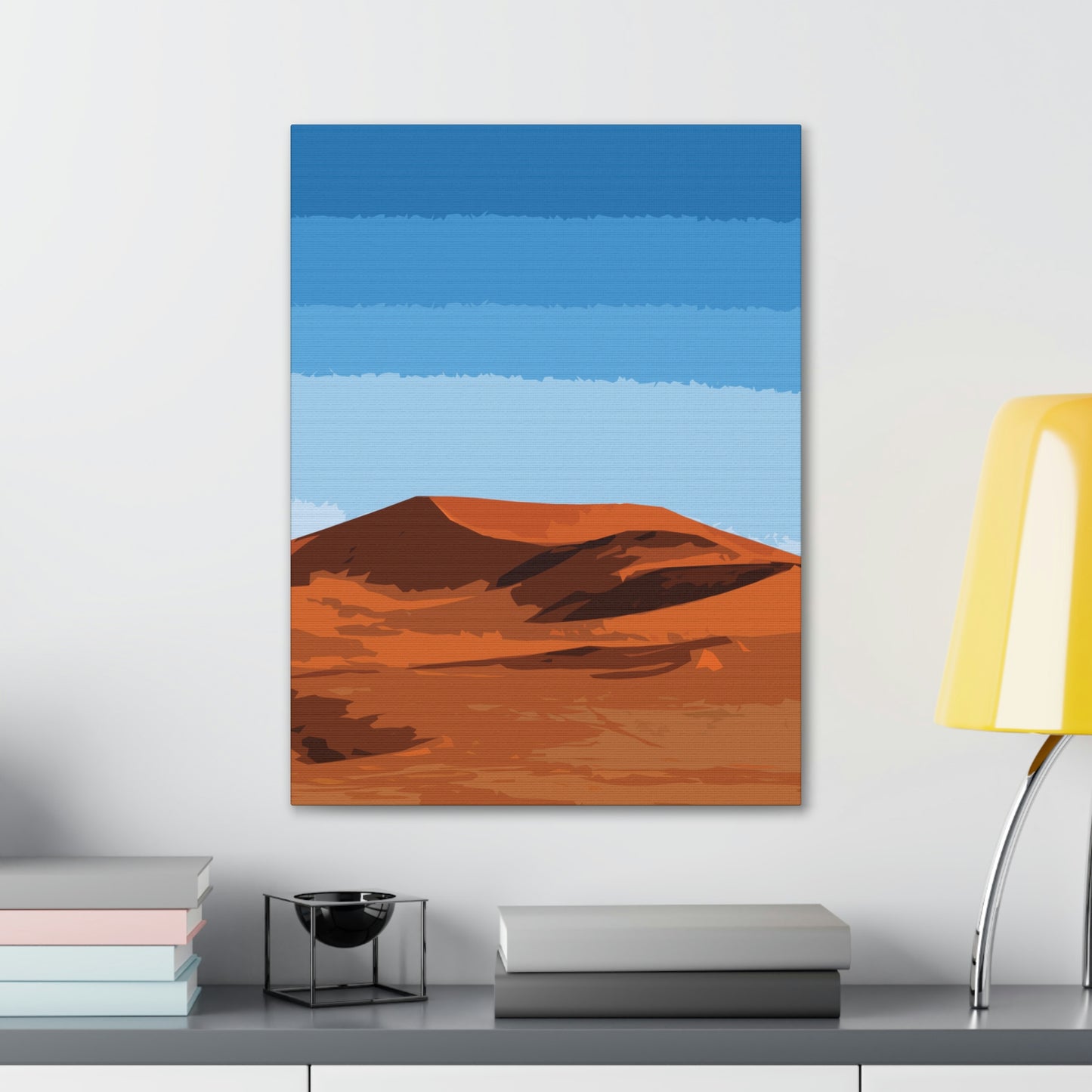 Landscape Desert Orange Sand Abstract Nature Modern Aesthetics Aesthetic Classic Art Canvas Gallery Wraps