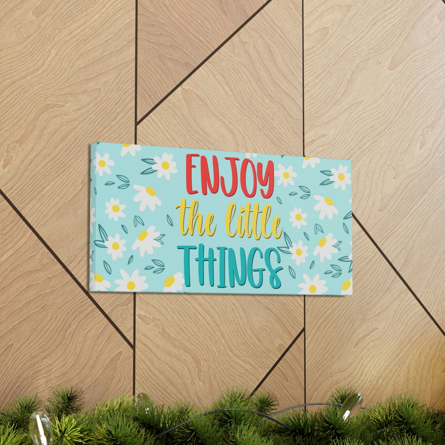 Enjoy The Little Things Aesthetic Classic Art Canvas Gallery Wraps