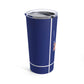 Tennis Player Blue Art Sports Team Stainless Steel Hot or Cold Vacuum Tumbler 20oz