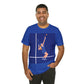 Tennis Player Blue Art Sports Team Unisex Jersey Short Sleeve T-Shirt