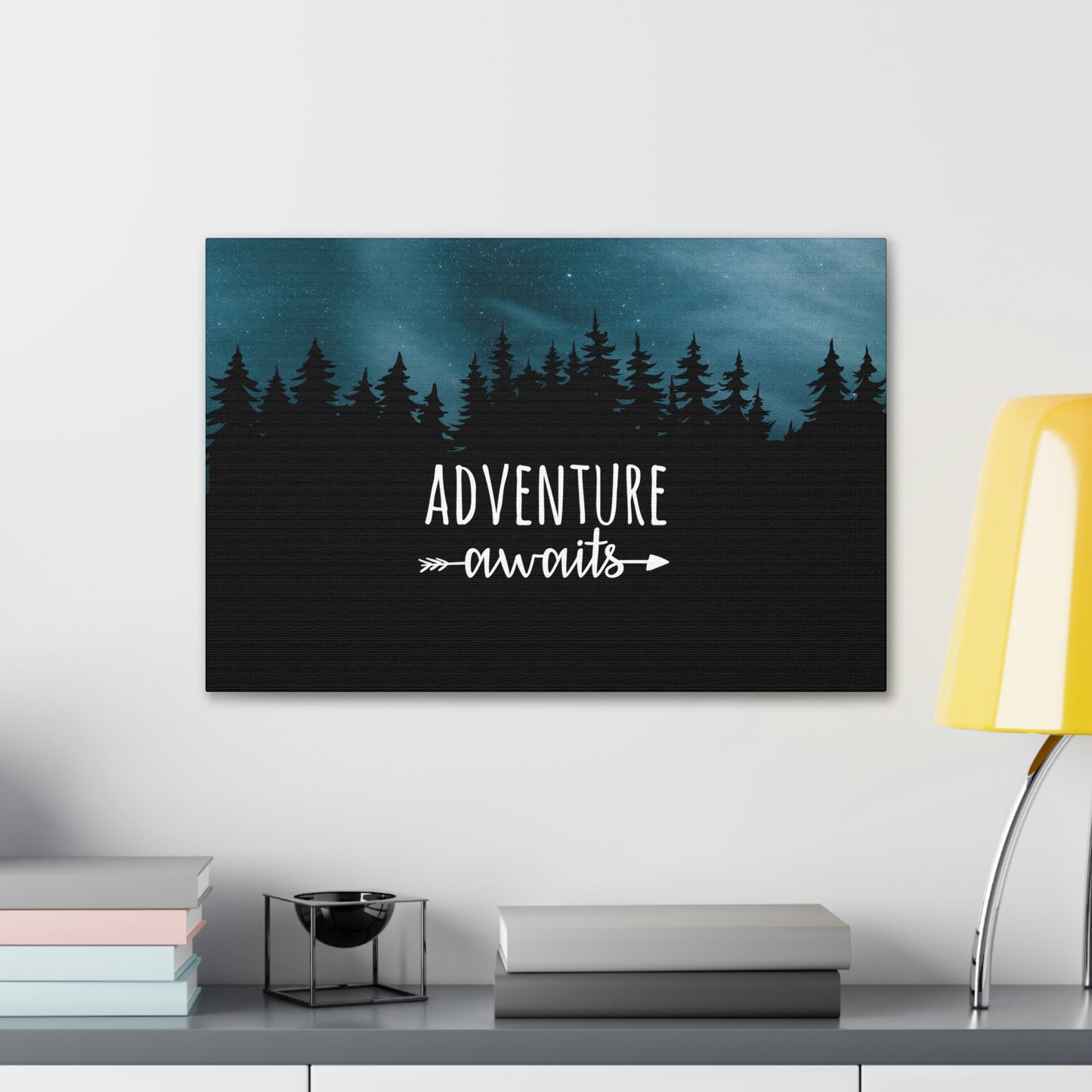 Adventure Awaits Art Vacation Landscape Explore Aesthetic Classic Art Canvas Gallery Wraps