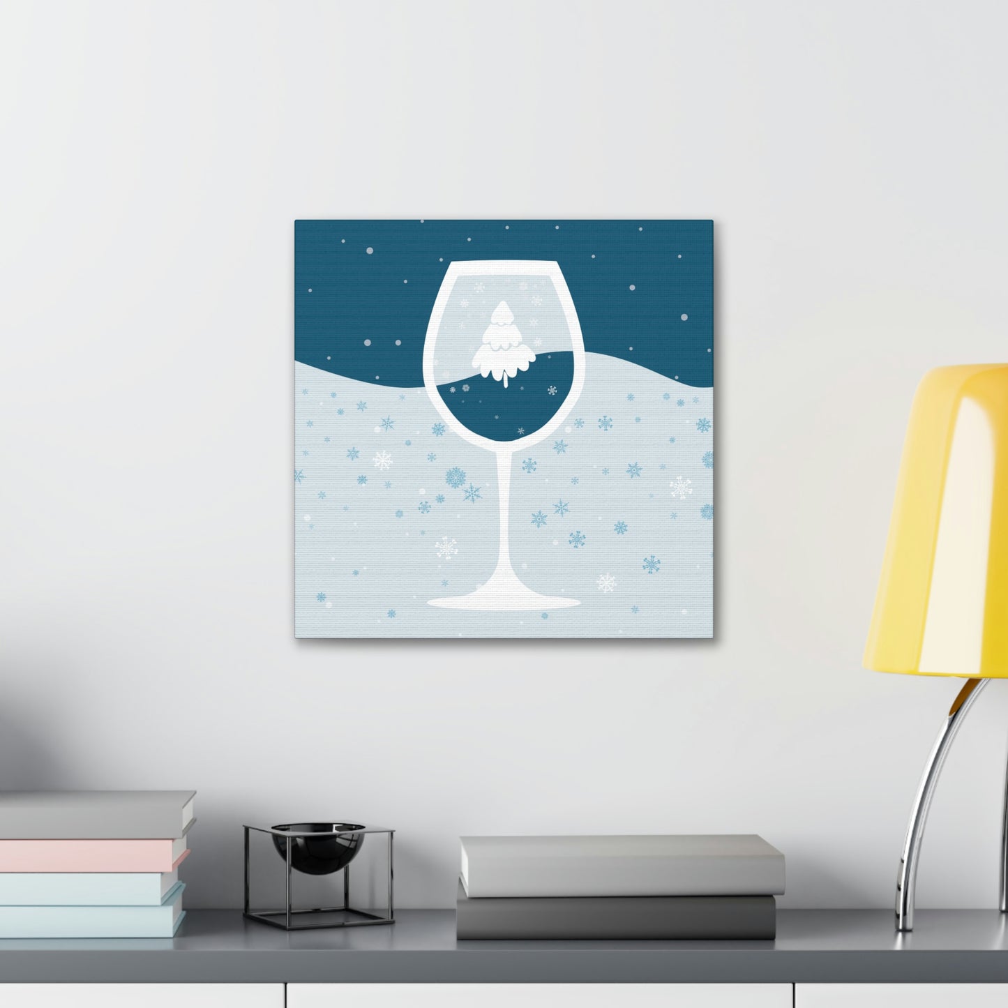 Ice Wine Winter Holidays Aesthetic Classic Art Canvas Gallery Wraps