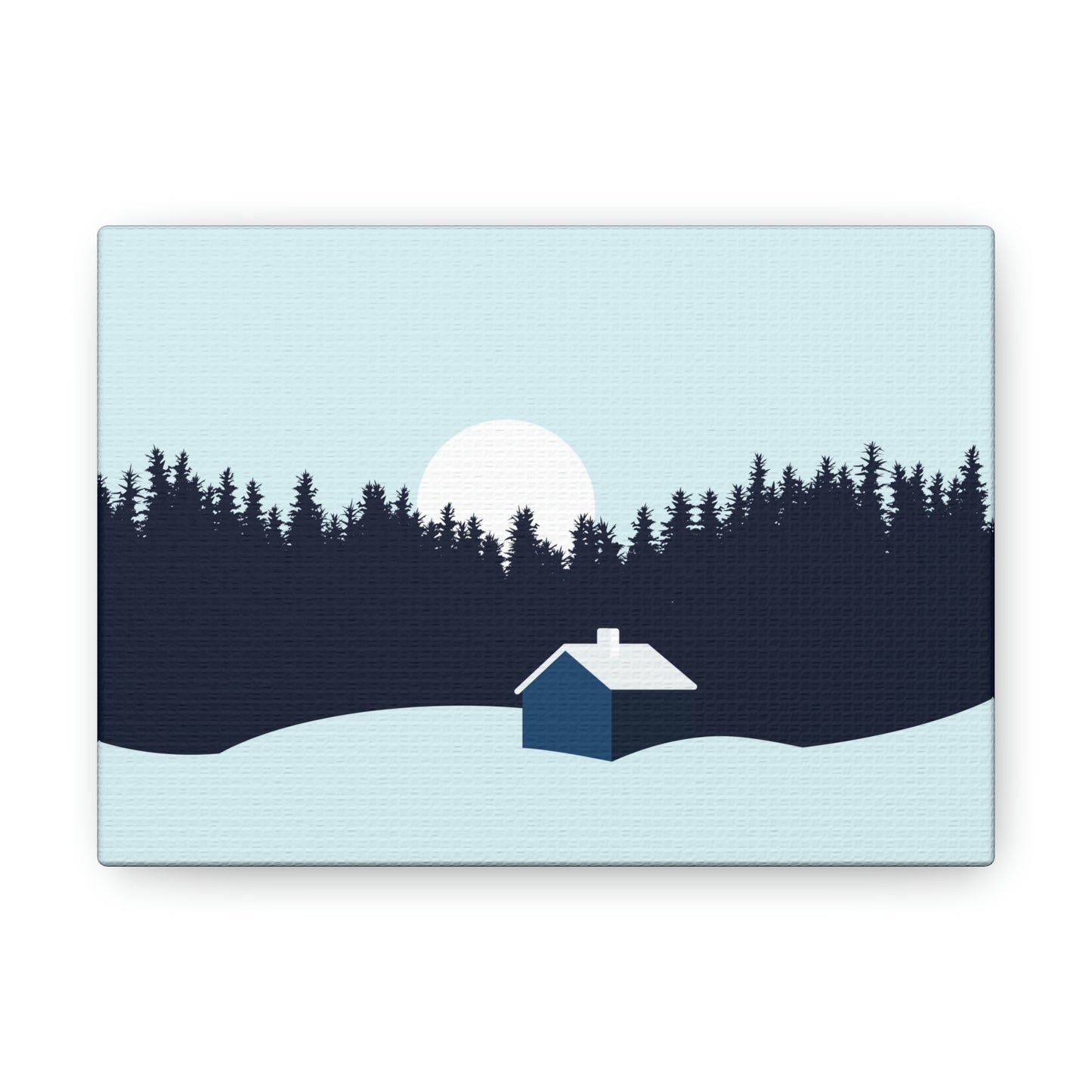 Frosty Morning Forest Minimal Aesthetic Classic Art Canvas Gallery Wraps