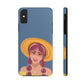 Happy Woman with Rose Hair Aesthetic Art Tough Phone Cases Case-Mate