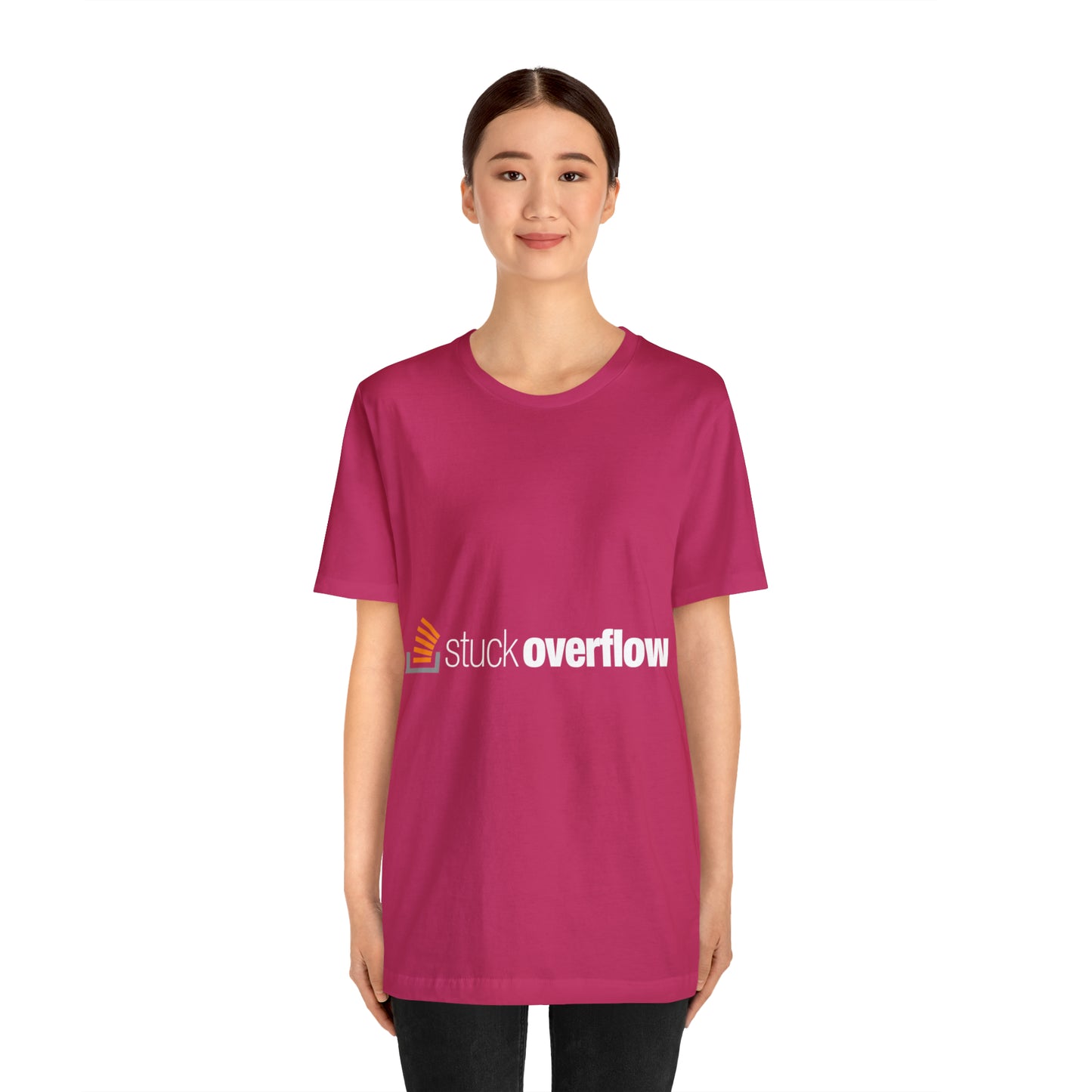 Stack Overflow Funny IT Developer Programming Nerdy Unisex Jersey Short Sleeve T-Shirt