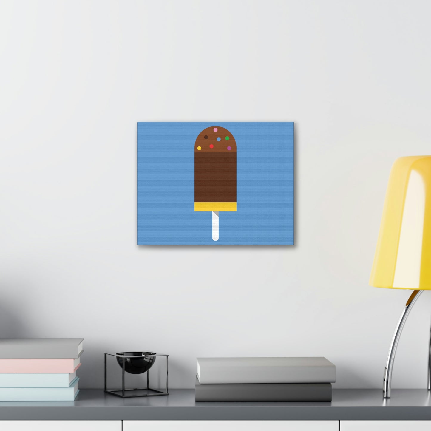 Ice Cream Lover Minimal Abstract Aesthetic Classic Art Canvas Gallery Wraps