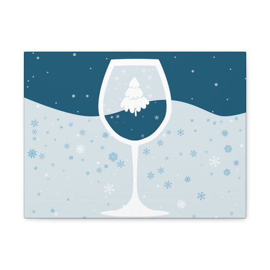 Ice Wine Winter Holidays Aesthetic Classic Art Canvas Gallery Wraps