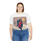 Women Angel Portrait Sitting On Clouds Cartoon Art Unisex Jersey Short Sleeve T-Shirt